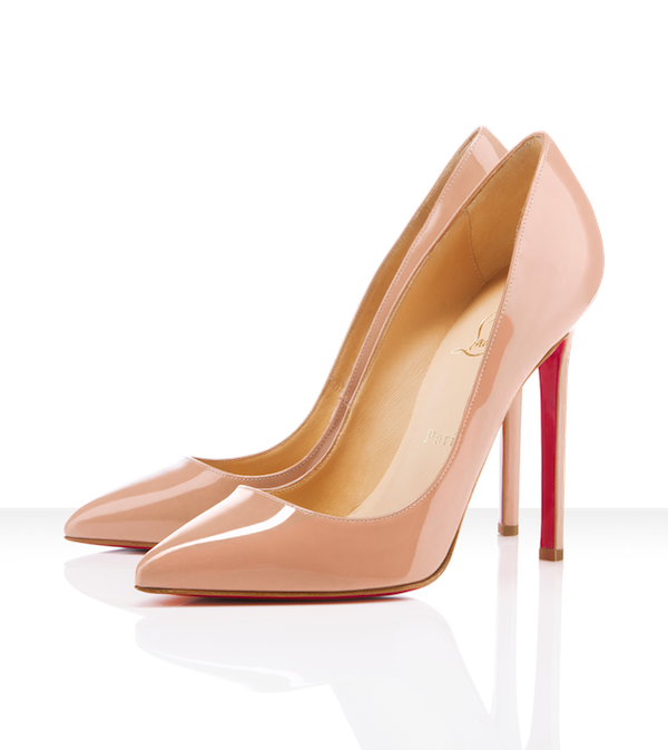 Christian Louboutin 120mm Pigalle Nude Patent Leather Pumps